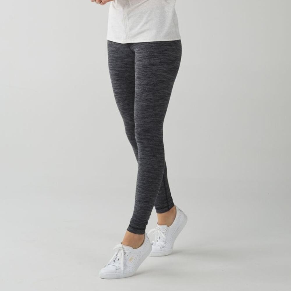 Lululemon Wunder Under Gray Space Dye Athletic Leggings High‎ Rise Size 6